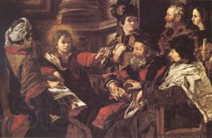 SERODINE, Giovanni Jesus among the Doctors (mk05) Norge oil painting art